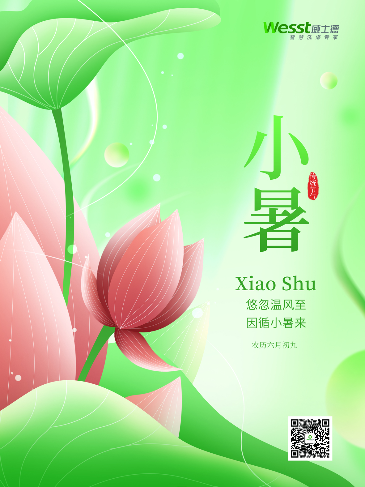 简约小清新二十四节气小暑节气海报 0621.jpg